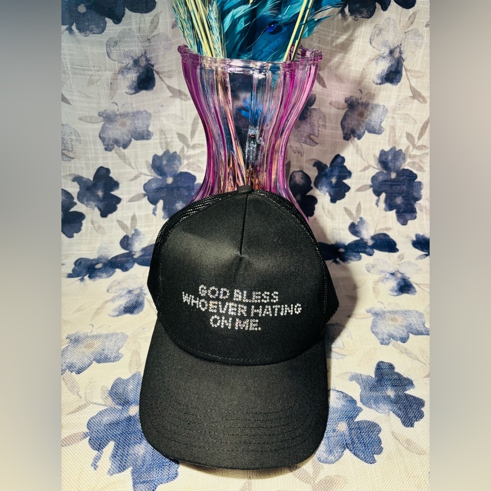 OTTO Black Mesh Cap with Sparkly Logo